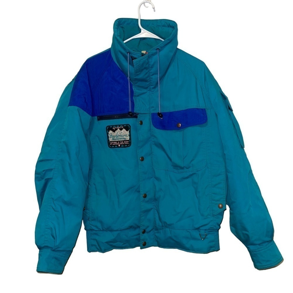 Vintage  Powderhorn Men Down Ski Snowbord Jacket Size M